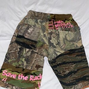 Realtree Camo Cargo Shorts with Pink Accents